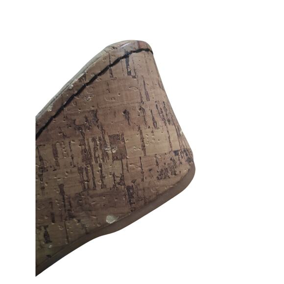 B.O.C. Born Women's size 8M Wedge Cork Heel Black Sandal Summer Boho Strappy - Picture 9 of 12